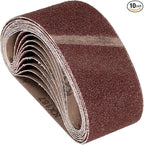 10 Pcs Sanding Belts 4 x 24 Inch 36 Grit Aluminum Oxide Abrasive Sandpaper for Belt Sander Metal Grinding Wood Working Weld Rust Removal