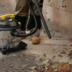 STANLEY Wet Dry Vac, 5 Gallon Portable Shop Vacuum Wet/Dry, 4 Horsepower, Stainless Steel Tank, 4.0 HP, Silver+Yellow, SL18115