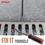 Hi-Spec 1pc Carbon Steel Pry Bar Set - 8" (0.6ft)/ 0.2m Size with Heavy Duty Striking Cap. Ergonomic Comfort Hold Handles for Home & Garage DIY Jobs