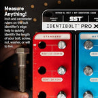 SST - Identibolt Pro XL - Precise Threadchecker and Wall Mount - Large Sized Nuts and Bolts - Imperial SAE and Metric Threads - 20 Nuts & Bolts Identifier - from 9/16" to 1" & 16mm to 24mm - USA
