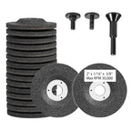 2" Die Grinder Grinding Wheel 15 Pcs,2 inch Grinder Disc with Mounting Mandrel Holder 3/8" & 1/4" Arbor Hole with 1/4" Shaft Shank for General Purpose Metal & Stainless Steel, Aluminum Oxide Grinding