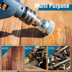 5 Pack Wire Cup Brush for Drill, Wire Brush for Drill 1/4 Inch Hex Shank, 0.012 Inch Coarse Carbon Steel- 3 Inch Wire Brush Drill Attachment
