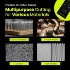 Smithology 20PCS Universal Metal/Wood Oscillating Saw Blades Combo Pack – 4 Bi-Metal Blades, 12 Standard Blades, 4 Japanese Tooth Blades
