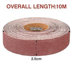 240 Grit Continuous Sandpaper Roll,1" x 32.14 Feet Emery Cloth Roll for Metalworking, Home Improvement, Sanding Automotive Plumbing