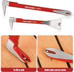 TOOLEAGUE 4 Pcs Pry Bar Set, 12" & 8" Cats Paw Nail Puller,10" Flat Claw Pry Bar,8-inch End Cutting Plier,Utility Wonder Crowbar,Woodworking Tools for Prying, Scraping, Lifting, Pulling