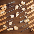 12-Pieces Woodworking Wood Carving Tools Chisel Set with Canvas Bag, Razor Sharp CR-V 60 Steel Blades