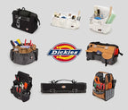 Dickies 8-Pocket Padded Tool Belt/Utility Pouch for Painters, Carpenters, and Builders, Adjustable 3-Inch Belt, Durable Canvas Construction, White