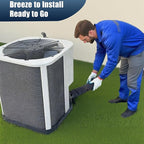 Outdoor Pipe Insulation Cover - 72" x 10.2" Weatherproof HVAC AC Line Set Protector, Heavy-Duty Fabric Wrap for Sun, Rain & Winter Freeze Protection, with 4 Adjustable Straps