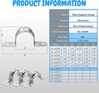 OhLectric Two Hole Rigid Pipe Strap - Sturdy Steel Strap Clamps - Zinc Plated Steel - Reinforced Rib - Corrosion Resistant - Easy to Install - 2-1/2 Inches - OL-43220