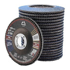 Merryland Flap Disc 4 1/2 inch Metal for Angle Grinder, 4.5inch 120 Grit T29 Flap Wheel 20 Pack, Blue Zirconium Corundum INOX Stainless Steel Iron Universal, Craft-Line FC1107614-20