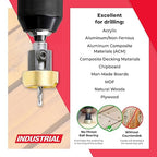 Amana Tool 82 Degree Countersink with Drill Bit Depth Stop and No-Thrust Ball Bearing, 55229, 3/8 D x 5/32 Drill D x 1/4 Inch Quick Release Hex Shank