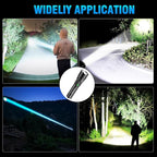 Tactical Rechargeable Flashlights 2000 High Lumens - 20H Runtime, Long Beam Super Bright LED Pocket Flash light IPX5 Waterproof for Camping, 5 Modes, Zoomable, Compact Flashlight for Camping, 2pcs