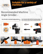 BGTEC Diamond Hole Saw Kit - 11PCS 6/6/20/25/35/50/75/100mm Drill Bits & 50mm Chamfering Bit & SDS/HEX & 115mm Tile Blade for Porcelain Tile Ceramic Granite Marble Stoneware