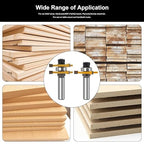 3 Edge T Joint Router Bit 1/4" Shank-Lock Miter Woodworking Bit for Cabinet, Rabbeting & Tongue & Groove (Router Bit-1/4 Shank-3 Edged T-Shaped)