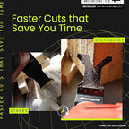 Smithology Universal Oscillating Saw Blades - 50 Long-Lasting Multitool Blades, Sharp Standard Oscillating Tool Blades for Plunge Cutting, Compatible with Major Brands, Made with High-Carbon Steel