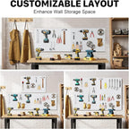 Peg Board, 3 Pack Metal Pegboard Panels White Pegboards Wall Organizer with Frame Large Heavy Duty Peg Board with Hooks for Walls Home, Garage Tool Storage, Office, Craft Room, Kitchen 24”×16”