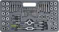 60pcs SAE & Metric Tap and Die Set, Metric Standard Rethreading Tool Kit, Coarse and Fine Threads for Cutting External and Internal Threads, Essential Repair Tool Kit with Storage Case