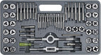 60pcs SAE & Metric Tap and Die Set, Metric Standard Rethreading Tool Kit, Coarse and Fine Threads for Cutting External and Internal Threads, Essential Repair Tool Kit with Storage Case