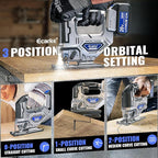 Cordless Jigsaw Tool Compatible with Dewalt 20V Battery, Variable Speed, LED Light, 0°-45° Bevel Cuts, 3-Position Orbital Action, Brushless Motor for Cutting (With 5Ah Battery & Charger Station Kit)