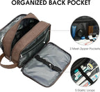 WANDF Travel Toiletry Bag for Men Large Toiletries Shaving Bag Water Resistant Hanging Dopp Kit Travel Accessories Bag for Women Men (Brown)
