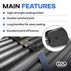 IDL Packaging C-3104 Double-Notched Front-Action Sealer/Crimper for 1/2" Steel Strapping - Hard and Durable Steel Construction - Professional Gear with High-Strength Sealing Action