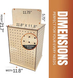 TORCHED DISPLAYS Rotating Display Stand – 22.5 x 16.76-inch – Rotating Organizer Wood Pegboard – Pegboard Display Stand for Craft Shows, Vendor Events, Jewelry, Accessories…