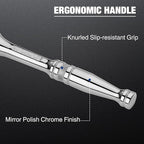 WORKPRO 1/2-Inch Drive Ratchet, Quick-Release Reversible Ratchet Wrench, 72-Tooth 1/2 Drive Ratchet Handle, Chrome Alloy Made, Cr-Mo Head, Full Polished
