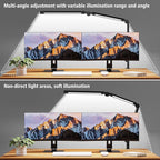 LED Desk Lamp with Clamp, Adjustable Swing Arm for Home Office, Dimmable Tempering Eye Care, Bright Modern Led Table Lamp for Nail Tech Architect, Flexible Tall Task Table Light