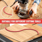 Pisman Router Edge Guide & Template Kit - 78" Plastic Woodworking Profiling Strip for Precision Trimming | Fits Bosch/Dewalt/Makita Routers | DIY Furniture, Cabinet & Table Edge Molding (Red)