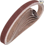 HARFINGTON 1.2 x 13 Inch Sanding Belts, 10 Pcs 60 Grits Aluminum Oxide Abrasive Belt Sander File Belt for Woodworking, Metal Polishing, Knife Sharpener
