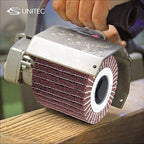C.S. Unitec PTX Interleaf Combi Wheel | 180 Grit Metal & Wood Buffer Polisher Machine Attachment for Grinder Tool | 4" Diameter x 6" Wide (47323)