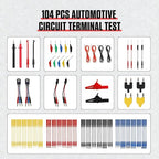BELEY 104PCS Automotive Test Lead Kit Electrical Breakout Multimeter Test Leads Kit with Multimeter Leads, Alligator Clips, Pin Probes, Banana Plugs