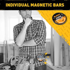 ELEAD Magnetic Storage Organizer Tool Holder - 9-Piece Wall Mount Rack Garage Organization Power Magnet Hanger Workbench Board Slatwall Van Organizers Mounted Hanging Strip