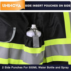 UNINOVA Surveyor Safety Vest Reflective for Men,Class 2 Heavy Duty Safety Vests Reflective with Pockets and Zipper