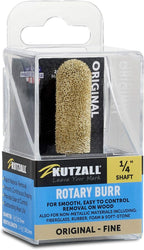 Kutzall Original Ball Nose Rotary Burr, 1⁄4" Shaft, Fine - Wood Carving Bit for Bosch, DeWalt, Milwaukee, etc. Abrasive Tungsten Carbide, 1⁄2" (12.7mm) Dia. X 1-1⁄2" (38.1mm) Length, BN-12X112G