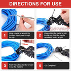 Delgada Metal Zip Tie Gun for Stainless Steel Tie Wrap,Tensioning Installation Gun for Self-Locking Stainless Zip Ties,Tie Fasten Plier—Tightening Cutting Width 12mm