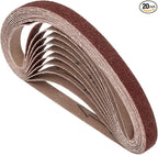 20 Pcs Sanding Belts 1/2 x 18 Inch 40 Grit Aluminum Oxide Abrasive Sandpaper for Belt Sander Metal Grinding Wood Working Weld Rust Removal