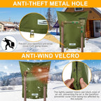 Backflow Preventer Cover Insulated (5°F) with Thick 7 Layers Fabric, 30" W x 24" H with Aluminum Foil Layer for Winter Pipe Freeze Protection, Sprinkler Covers for Outside (Green)