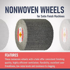 120x100mm Non-Woven Abrasive Flap Wire Drawing Polishing Burnishing Wheel for The Surface Treatment of Metal Products (600 GRIT)