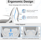 Drafting Chair Tall Office Chair with Flip-up Armrests, Adjustable Height, and Enhanced Lumbar Support - Ergonomic Rolling Stool, Back Support, and Adjustable Foot Rest Ring for Standing Desk Gray