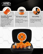BGTEC Diamond Hole Saw Kit - 10PCS 6/8/10/25/35/50/65mm Drill Bits & 10mm Milling Finger Bit & 50mm Chamfering Bit & HEX & 100mm Tile Blade for Porcelain Tile Ceramic Granite Marble Stoneware