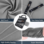 APEXUP Microfiber Travel Towel, Ultra Absorbent Quick Dry Towels, Lightweight Gym Sports Camping Towel for Workout, Yoga, Beach, Shower, Swimming (48"×24", Gray)