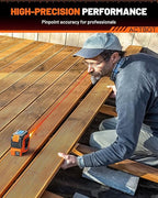 2-in-1 Digital Laser Tape Measure: 197ft & 16ft Professional Accurate Tape Measuring Tool, Ft/Ft+in/in/M, Pythagorean, Area, Volume Rechargeable Laser Measure for Construction DIY Woodworker