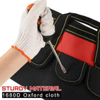 4 Pieces Tool Bag with Waterproof Strong Molded Base Multi Pockets Wide Mouth Tool Tote Multifunctional Tool Bag Large Capacity Organizer Heavy Duty Tool Storage Bag (Red,13 Inch)