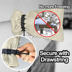 Enlarge Outdoor Faucet Cover for Winter Freeze Protection, 3M Thinsulate, 10"H x 6.3"W Hose Bib for Wall Taps Outside, Waterproof & Frost Free Insulated Spigot, 2 Pcs Faucet Socks - Sand