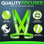 PeerBasics Safety Vests Bulk Pack - Reflective High Visibility, Men Women, Mesh (US, Alpha, One Size, Regular, Regular, Lime)