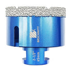 2-1/2 Inch Diamond Core Drill Bit for Porcelain Tile Ceramic Marble Granite Drilling,BRSCHNITT 1pc Vacuum Brazed Diamond Hole Saw with 5/8-11 Thread (65mm)