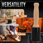 Precision Wood Carving Mallet 15oz for Woodworking, Comfortable Wooden Handle Reduces Hand Fatigue, Non-Marring Urethane Head Protects Tools, Chisel Hammer from Schaaf Tools