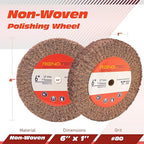 6 Inch Flap Wheel, Non-Woven Polishing Wheel (Grit80)