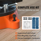 VEVOR Bench Vise, 6-inch Jaw Width 5.9-inch Jaw Opening, 360-Degree Swivel Locking Base Multipurpose Vise w/Anvil, Heavy Duty Ductile Iron Workbench Vise w/Bolts & Nuts, for Drilling, Pipe Cutting